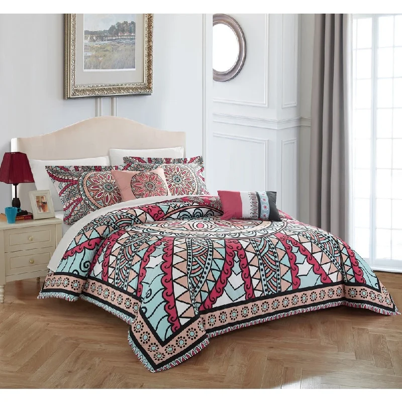 King - size comforters to fit large king - sized beds perfectlyChic Home 5-piece Modoc Cotton Reversible Comforter Set King - size comforters to fit large king - sized beds perfectlyChic Home 5-piece Modoc Cotton Reversible Comforter Set