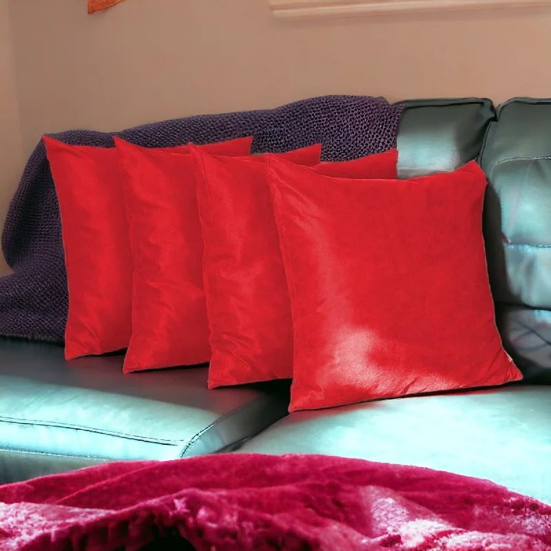 Kids Pillows with Fun DesignsCotton Pillows for Natural ComfortSet Of Four 22" X 22" Red Polyester Zippered Pillow Cover Kids Pillows with Fun DesignsCotton Pillows for Natural ComfortSet Of Four 22" X 22" Red Polyester Zippered Pillow Cover