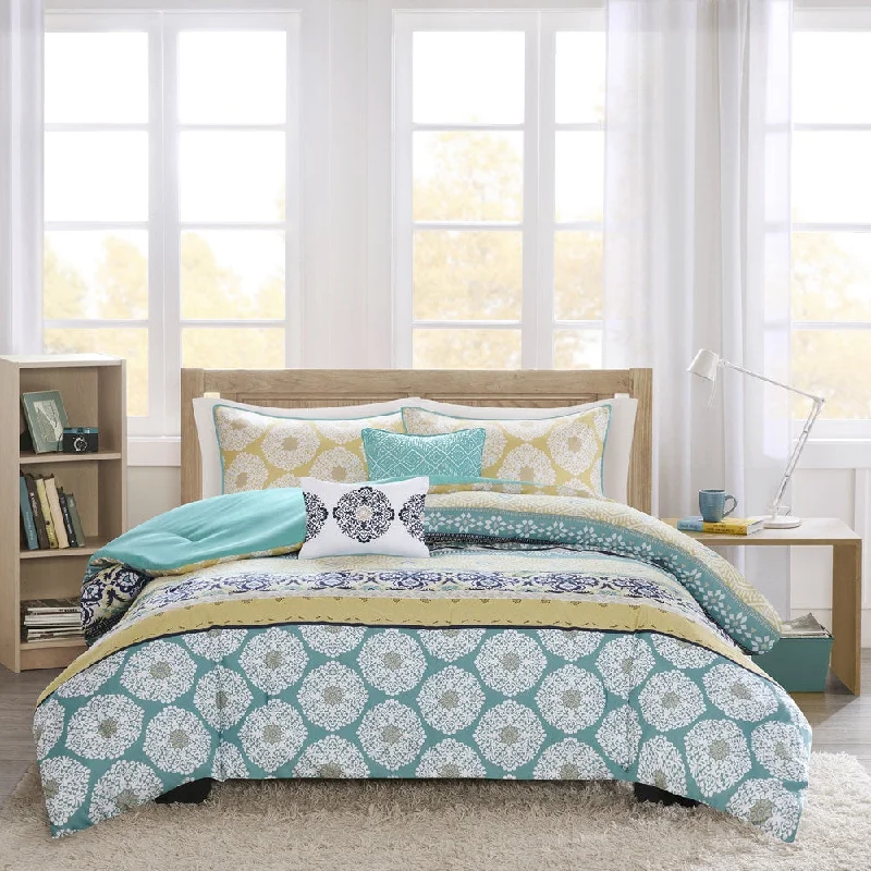Silk - filled comforters for a luxurious and smooth touchCeleste 5-piece Comforter Set by Intelligent Design Silk - filled comforters for a luxurious and smooth touchCeleste 5-piece Comforter Set by Intelligent Design