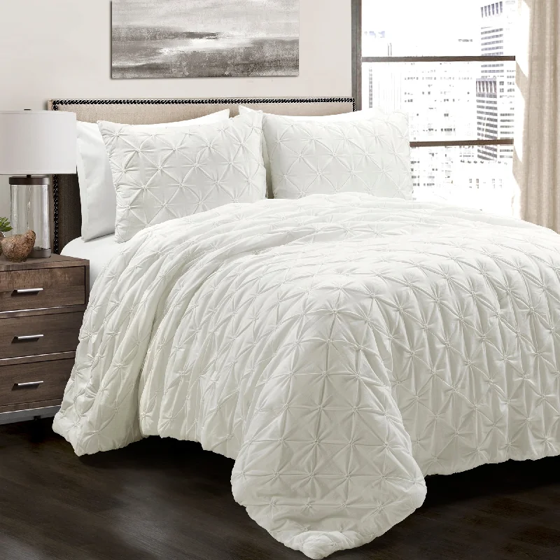 Down - filled comforters for supreme warmth and lightnessLush Decor Ravello Pintuck 100 Percent Cotton Comforter Set Down - filled comforters for supreme warmth and lightnessLush Decor Ravello Pintuck 100 Percent Cotton Comforter Set