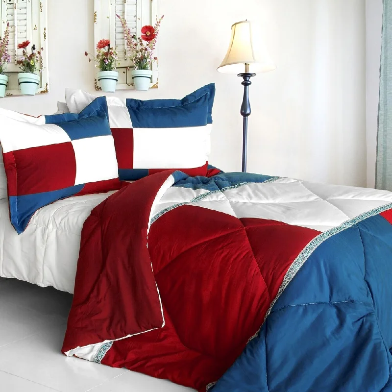 Cotton - filled comforters for a breathable and natural sleep experienceFate Sky Quilted Patchwork Down Alternative Comforter Set (King Size) Cotton - filled comforters for a breathable and natural sleep experienceFate Sky Quilted Patchwork Down Alternative Comforter Set (King Size)