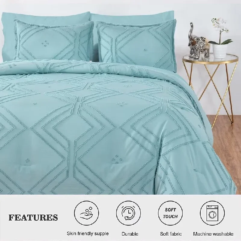 Down - filled comforters for supreme warmth and lightnessShatex Tufted Comforter Bedding Set- 2 Piece Down - filled comforters for supreme warmth and lightnessShatex Tufted Comforter Bedding Set- 2 Piece