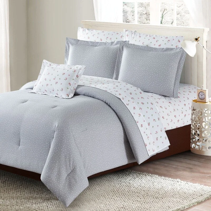 King - size comforters to fit large king - sized beds perfectlyHarper 8pc complete bed in a bag set-K King - size comforters to fit large king - sized beds perfectlyHarper 8pc complete bed in a bag set-K
