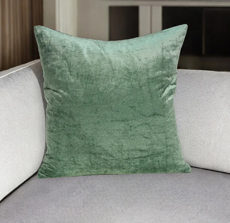 Velvet Pillows for a Touch of EleganceSquare Pillows for Modern Home Decor20" X 7" X 20" Transitional Green Solid Pillow Cover With Poly Insert Velvet Pillows for a Touch of EleganceSquare Pillows for Modern Home Decor20" X 7" X 20" Transitional Green Solid Pillow Cover With Poly Insert