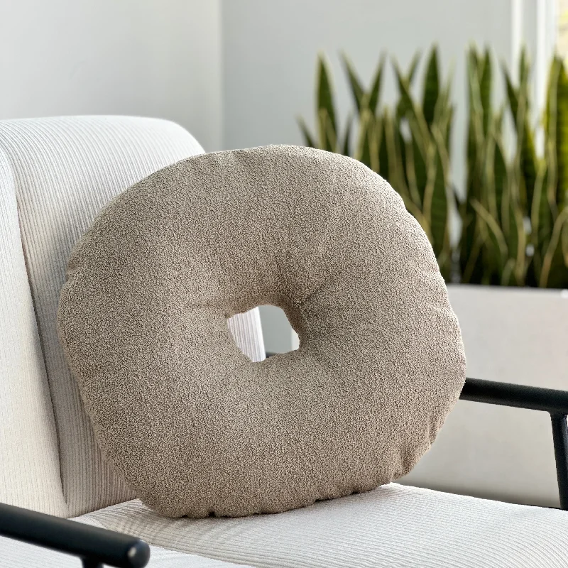 Bolster Pillows for Sofa DecorationDown Alternative Pillows for Ethical ChoicesBouclé Sand Donut Throw Pillow Bolster Pillows for Sofa DecorationDown Alternative Pillows for Ethical ChoicesBouclé Sand Donut Throw Pillow