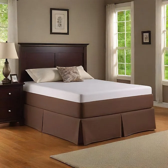 Bed skirts with a football - team - colored patternBed Skirt 31 Inches Drop Solid Chocolate Egyptian Cotton 1000TC Bed skirts with a football - team - colored patternBed Skirt 31 Inches Drop Solid Chocolate Egyptian Cotton 1000TC