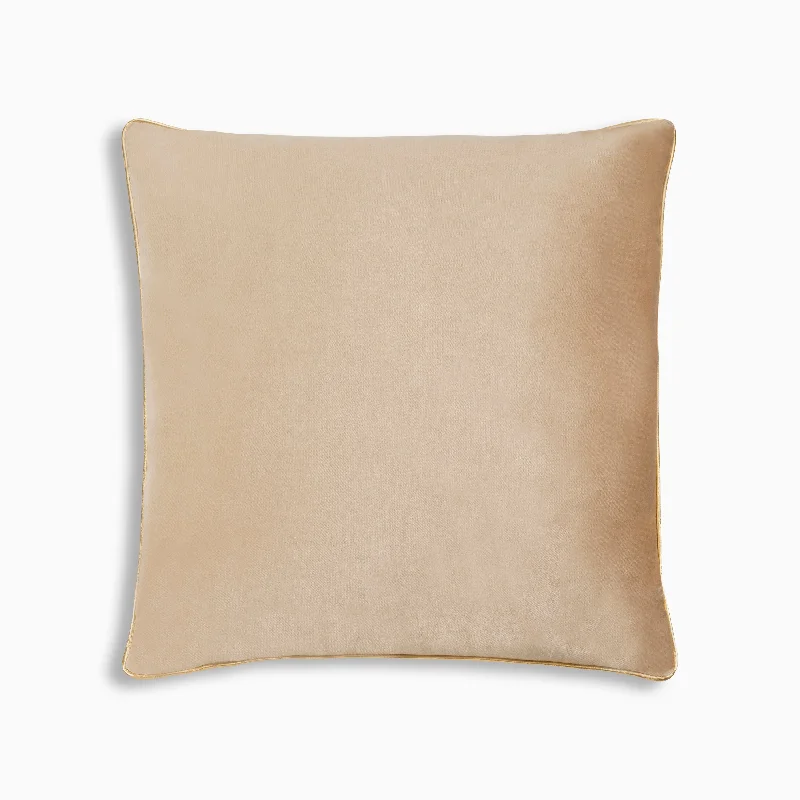 Firm Pillows for Side SleepersNoah Beige Gold Velvet Pillow