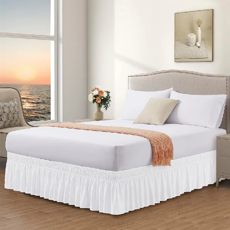 Bed skirts with a beach - themed printWhite Wrap Around Bed Skirt Solid Comfy Sateen Bed skirts with a beach - themed printWhite Wrap Around Bed Skirt Solid Comfy Sateen
