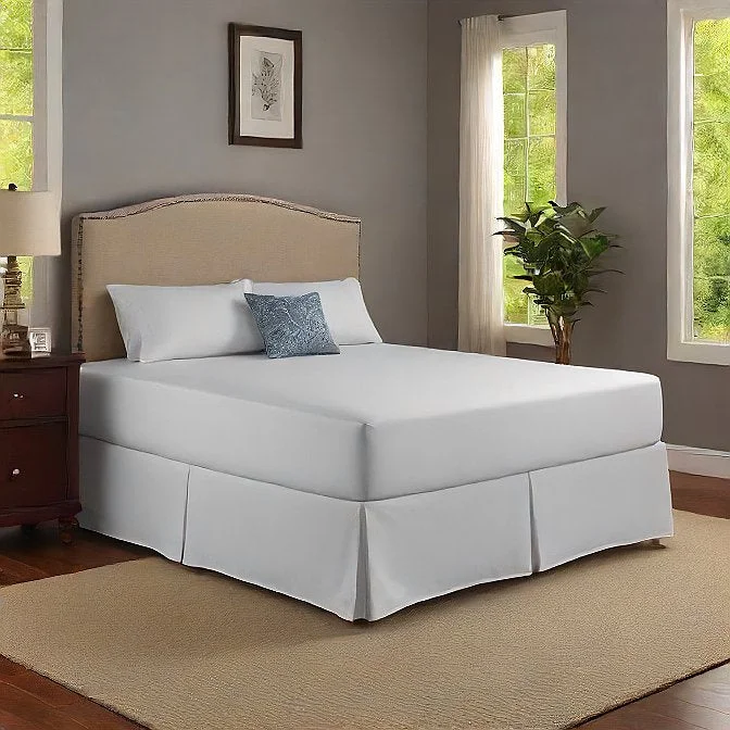 Bed skirts with a lace trim for a romantic touchWhite 14 Inches Drop Bed Skirt Egyptian Cotton 1000TC Bed skirts with a lace trim for a romantic touchWhite 14 Inches Drop Bed Skirt Egyptian Cotton 1000TC