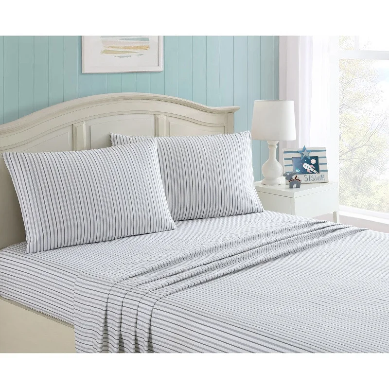 Hypoallergenic Silk Sheets for Sensitive SleepersTaylor & Olive Alpine Blue Stripe Sheet Set Hypoallergenic Silk Sheets for Sensitive SleepersTaylor & Olive Alpine Blue Stripe Sheet Set
