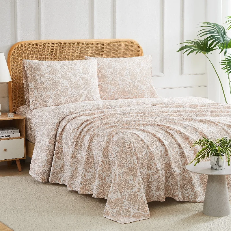 Perfect Paisley White with Taupe