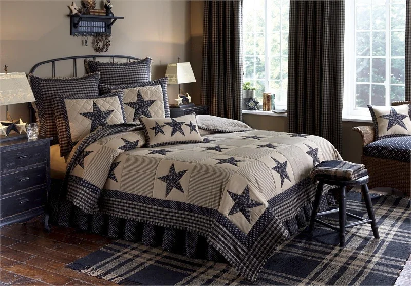 Bed skirts with a modern minimalist designSturbridge Patch King Bed Skirt Black Set of 2 Park Designs Bed skirts with a modern minimalist designSturbridge Patch King Bed Skirt Black Set of 2 Park Designs