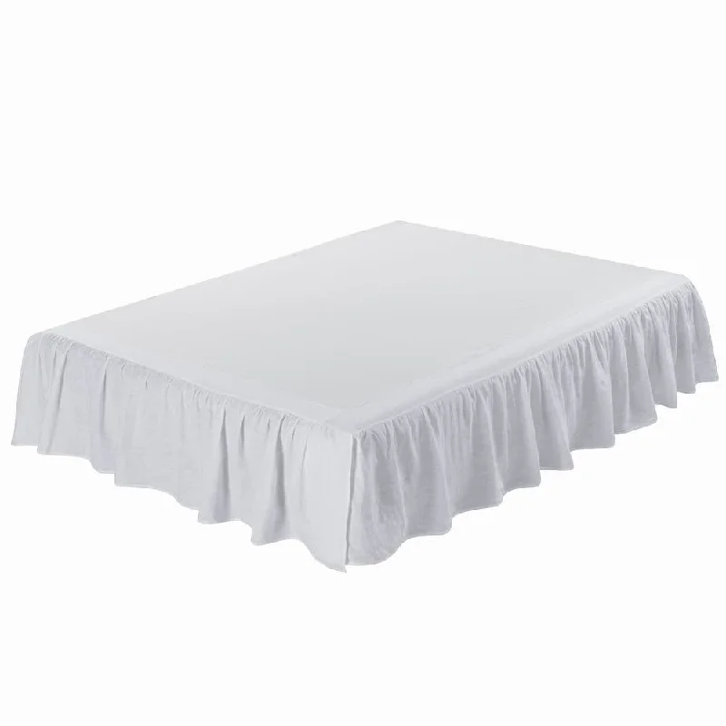 Linen bed skirts for a natural and rustic feelWHOLINENS French Linen Bed Skirt 16 Inches Dust Ruffle Linen bed skirts for a natural and rustic feelWHOLINENS French Linen Bed Skirt 16 Inches Dust Ruffle