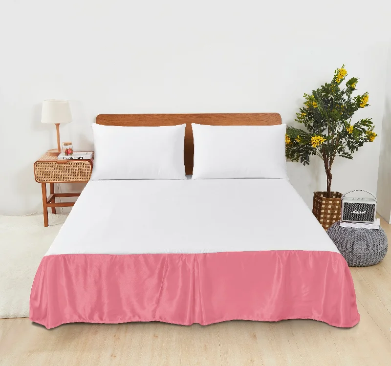 Bed skirts with a mermaid - themed printTache Satin Pink Lustrous Sweet Victorian Tailored Platform 14" Bed Skirt Dust Ruffle (MZ002) Bed skirts with a mermaid - themed printTache Satin Pink Lustrous Sweet Victorian Tailored Platform 14" Bed Skirt Dust Ruffle (MZ002)