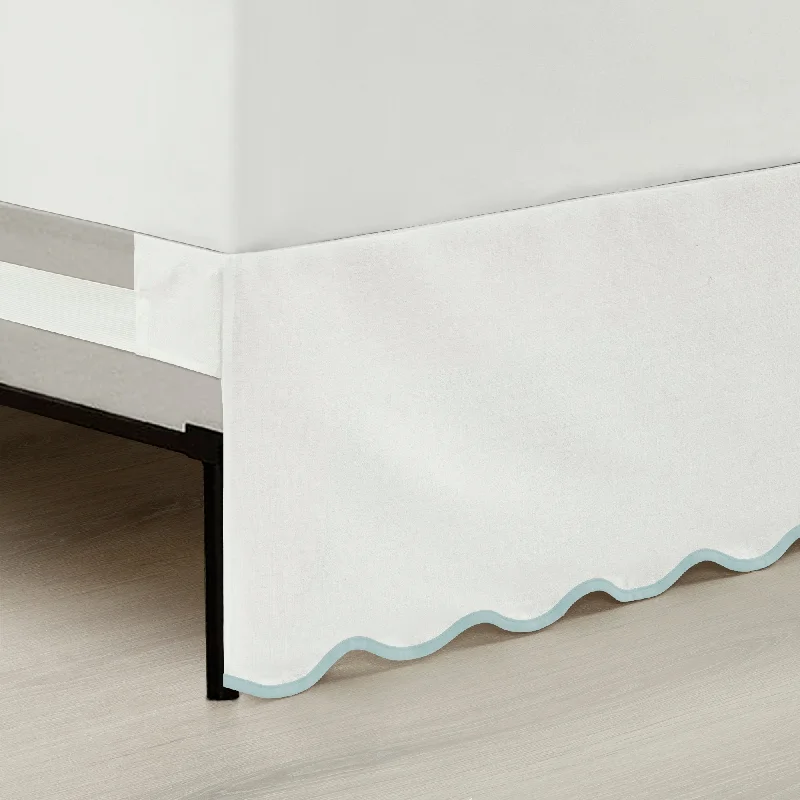 Bed skirts with a shabby - chic styleLush Decor Coastal Chic Scallop Edge Bed Skirt Single Bed skirts with a shabby - chic styleLush Decor Coastal Chic Scallop Edge Bed Skirt Single
