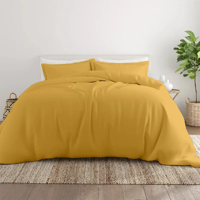 Geometric - patterned duvet covers for a modern and stylish lookGold Duvet Cover Set Comfy Solid Sateen Geometric - patterned duvet covers for a modern and stylish lookGold Duvet Cover Set Comfy Solid Sateen