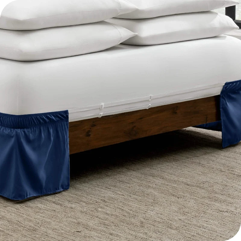 Bed skirts with a high - quality elastic waistbandAdjustable Bed Skirt