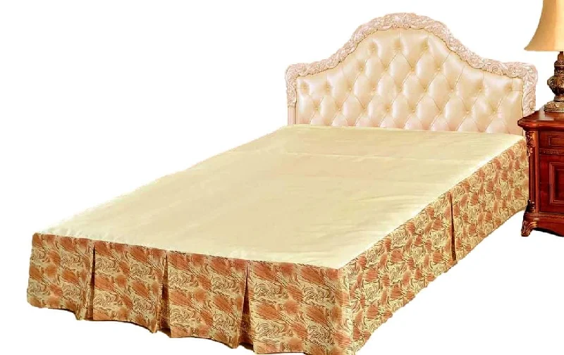 Bed skirts with a multi - colored patternTache Gold Orange Mist Swirl Pleated Tailored Platform 14" Bed Skirt Dust Ruffle (BSK-992L) Bed skirts with a multi - colored patternTache Gold Orange Mist Swirl Pleated Tailored Platform 14" Bed Skirt Dust Ruffle (BSK-992L)