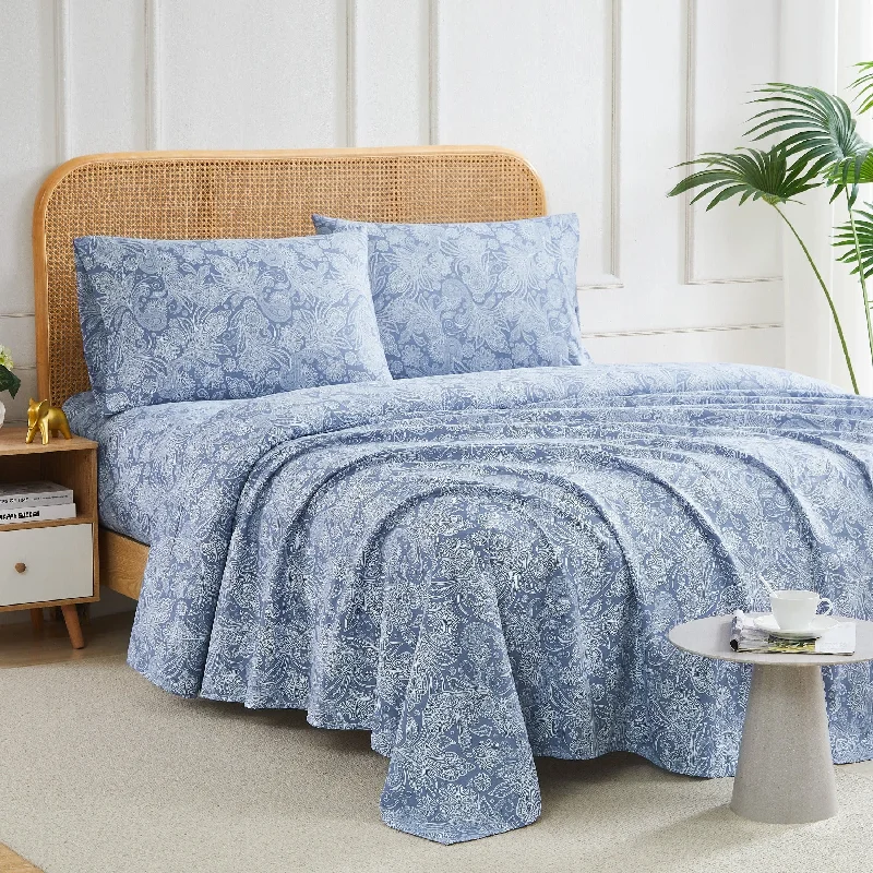 Perfect Paisley Blue with White