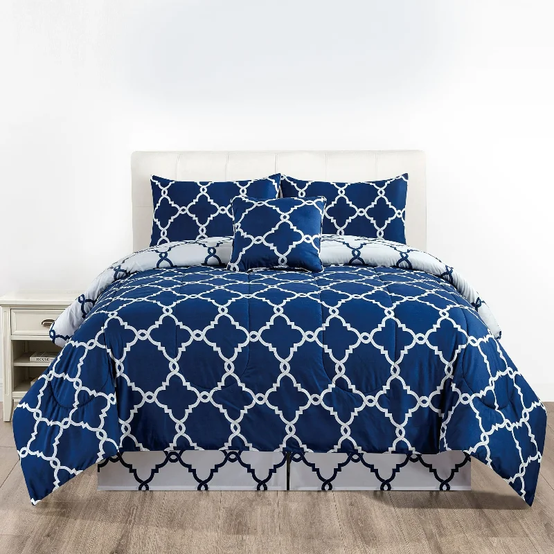 Quatrefoil Navy