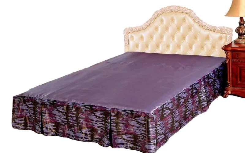 Bed skirts in bold colors for a statement - making lookTache Abstract Mixed Purple Satin Tailored Platform 14" Bed Skirt Dust Ruffle (BSK-4362L) Bed skirts in bold colors for a statement - making lookTache Abstract Mixed Purple Satin Tailored Platform 14" Bed Skirt Dust Ruffle (BSK-4362L)