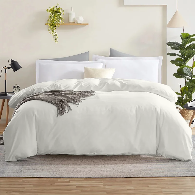 Button - closure duvet covers for a classic and secure fasteningIvory Duvet Cover Solid Bliss Sateen Button - closure duvet covers for a classic and secure fasteningIvory Duvet Cover Solid Bliss Sateen