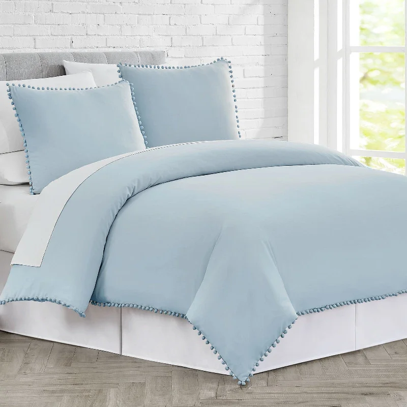 Custom - sized duvet covers to fit unique or non - standard bed framesPom-Pom Duvet Cover Set Custom - sized duvet covers to fit unique or non - standard bed framesPom-Pom Duvet Cover Set