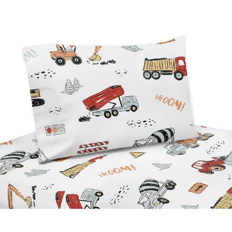 Rayon - Cotton Sheets for a Breathable and Soft BlendSweet Jojo Designs Construction Truck Collection 4-piece Queen Sheet Set - Grey Yellow Orange Red Blue Transportation Rayon - Cotton Sheets for a Breathable and Soft BlendSweet Jojo Designs Construction Truck Collection 4-piece Queen Sheet Set - Grey Yellow Orange Red Blue Transportation