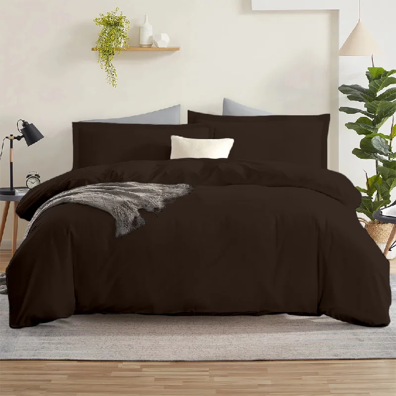 Guest - room duvet covers to make visitors feel welcome and comfortableChocolate Duvet Cover Set Solid Bliss Sateen Guest - room duvet covers to make visitors feel welcome and comfortableChocolate Duvet Cover Set Solid Bliss Sateen