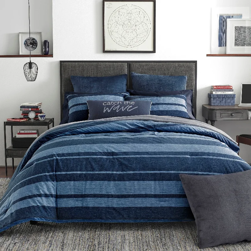 Nautica Longpoint Navy Reversible Cotton Comforter Set