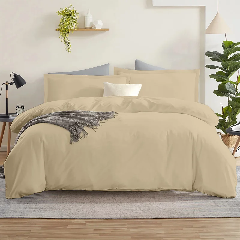 California king - size duvet covers for the extra - long and wide California king bedsBeige Duvet Cover Set Solid Comfy Sateen California king - size duvet covers for the extra - long and wide California king bedsBeige Duvet Cover Set Solid Comfy Sateen
