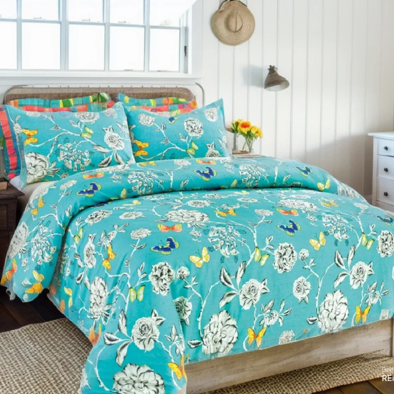 Duvet covers that coordinate with existing bedroom furnitureTache Butterfly Wonderland Cotton Aqua Floral Duvet Cover (2142)