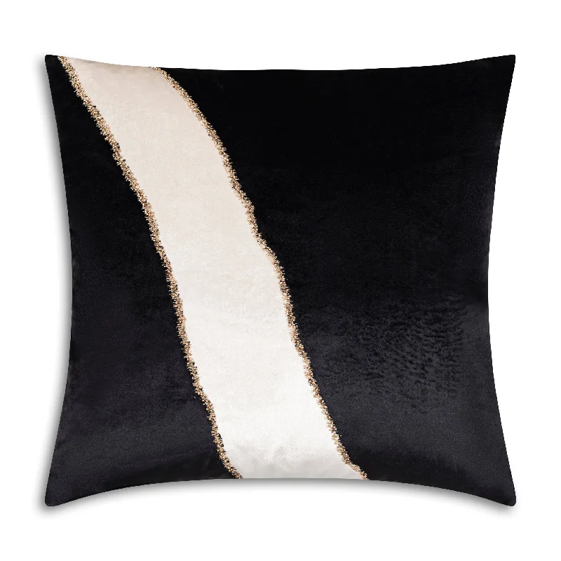 Pregnancy Pillows for Expectant MothersDemi Ivory Black Pillow