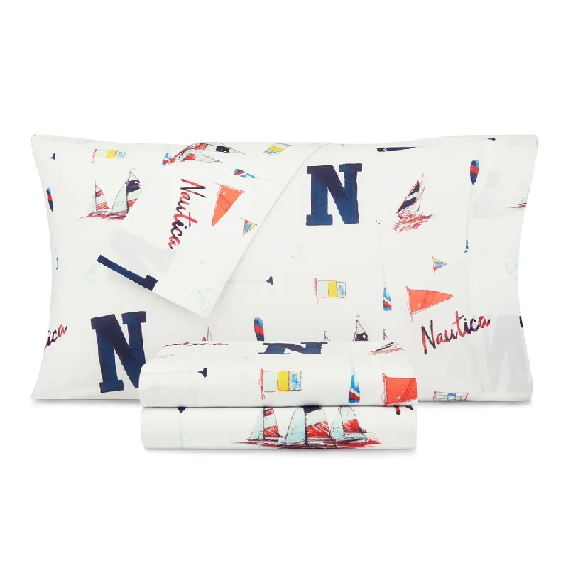 Polyester - Cotton Blend Sheets for Durability and ComfortNautica Kids Sketchy Ships Cotton-Rich Sheet Set Polyester - Cotton Blend Sheets for Durability and ComfortNautica Kids Sketchy Ships Cotton-Rich Sheet Set