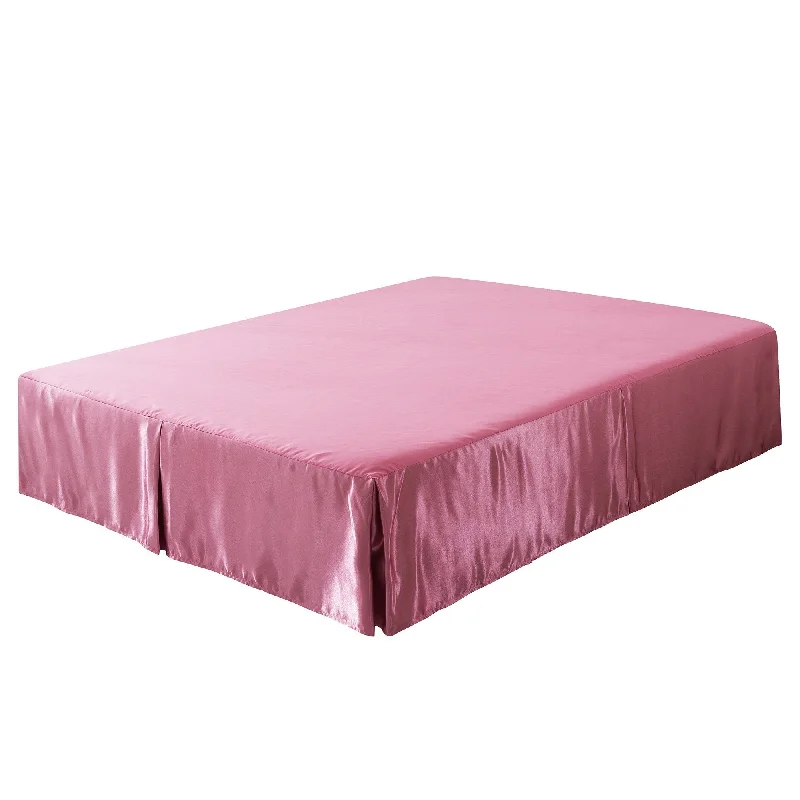 Full - size bed skirts with a gathered fabricTache Satin Pink Royal Princess Dream Tailored Platform 14" Bed Skirt Dust Ruffle (BM1227) Full - size bed skirts with a gathered fabricTache Satin Pink Royal Princess Dream Tailored Platform 14" Bed Skirt Dust Ruffle (BM1227)