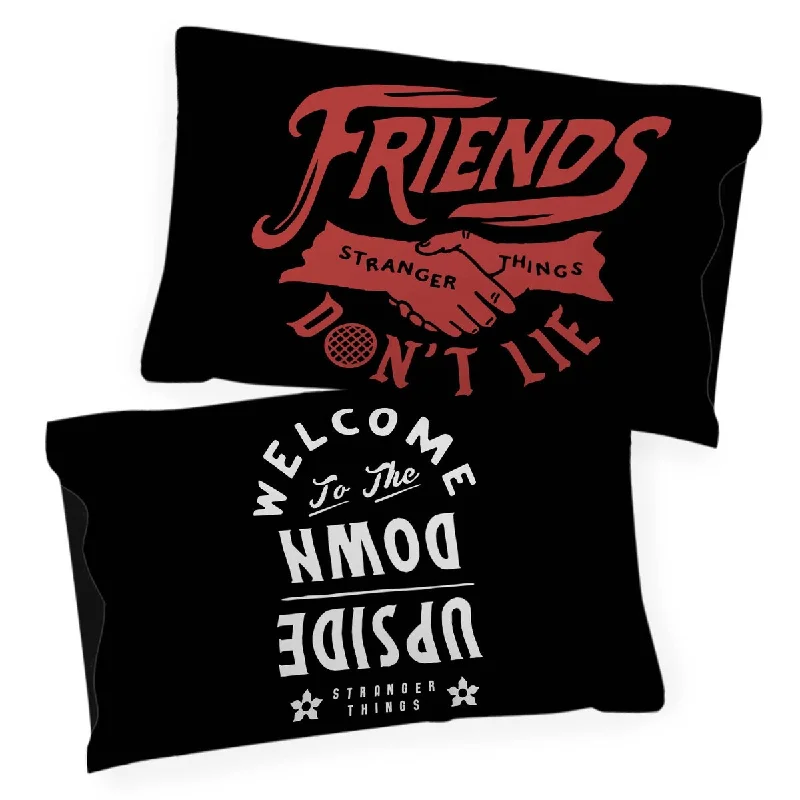 Anti - Pill Microfiber Sheets for a Smooth AppearanceStranger Things Friends Don't Lie 1 Pack Pillowcase Anti - Pill Microfiber Sheets for a Smooth AppearanceStranger Things Friends Don't Lie 1 Pack Pillowcase