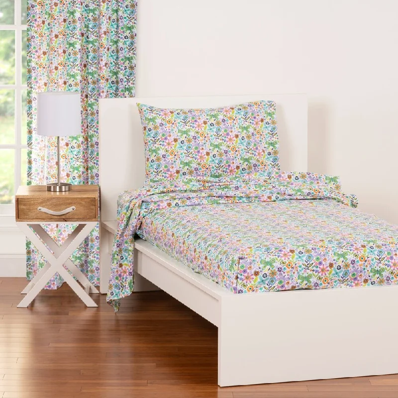 Quilted Cotton Sheets for a Warm and Inviting BedCrayola Butterfly Garden Sheet Set