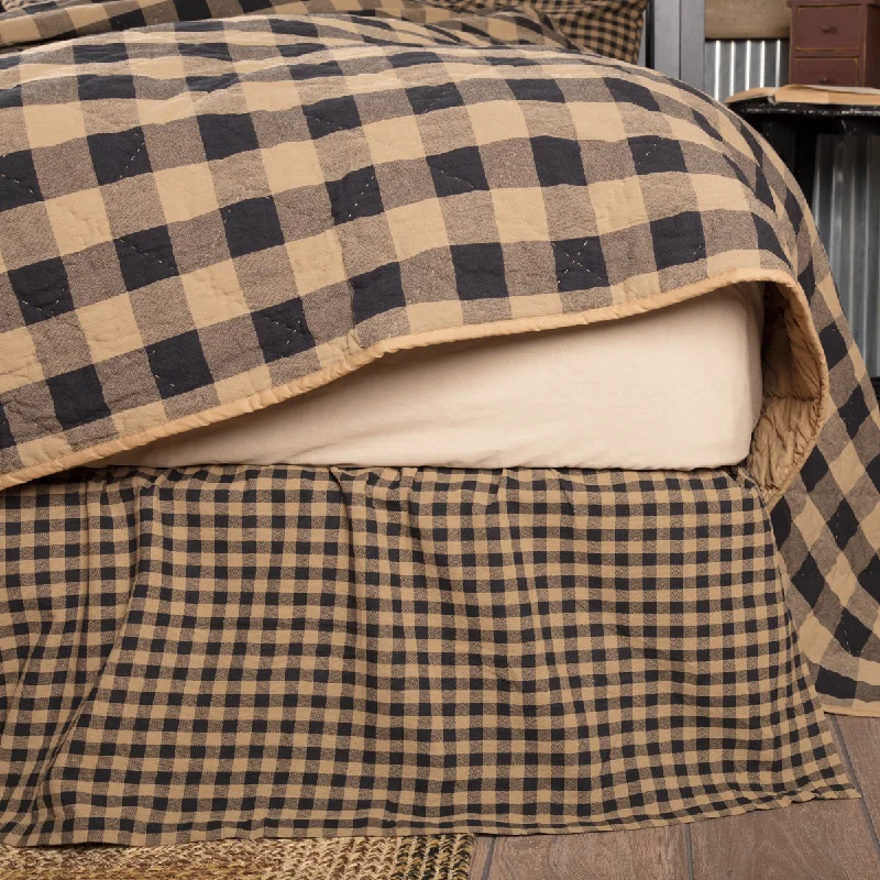 Bed skirts with a nautical themeBlack Check Bed Skirt (Choose Size)