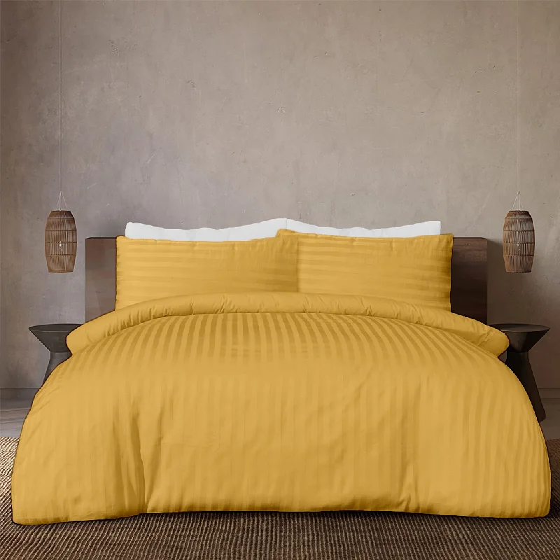 Geometric - patterned duvet covers for a modern and stylish lookGold Stripe Duvet Cover Set Sateen Comfy Geometric - patterned duvet covers for a modern and stylish lookGold Stripe Duvet Cover Set Sateen Comfy