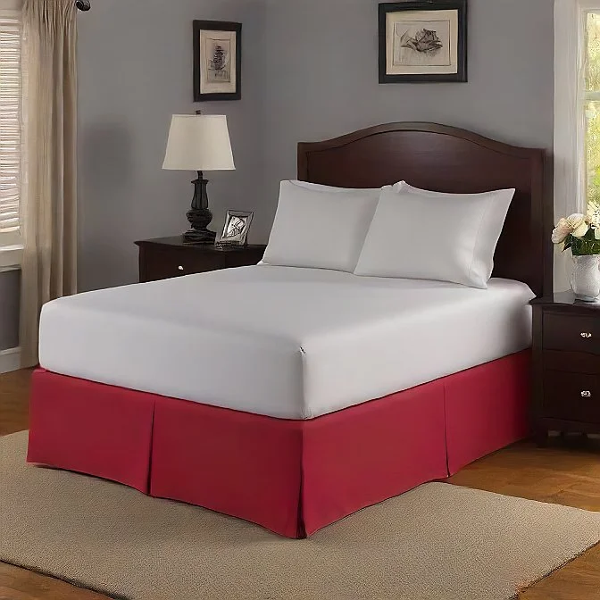 Bed skirts with a flannel material for a cozy winter option23" Inches Drop Split Corner Bed Skirt Solid Red Egyptian Cotton Bed skirts with a flannel material for a cozy winter option23" Inches Drop Split Corner Bed Skirt Solid Red Egyptian Cotton