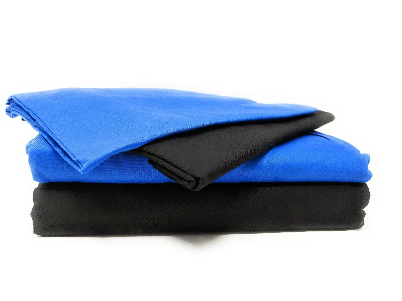 Zipper - closure duvet covers for easy removal and washingTache Deep Blue Reversible Duvet Cover Set (DC36PC-BB) Zipper - closure duvet covers for easy removal and washingTache Deep Blue Reversible Duvet Cover Set (DC36PC-BB)