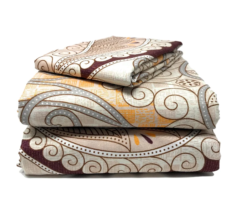 Flannel duvet covers for warmth in cold weatherTache Maroon Mandala Damask Duvet Cover Set Twin (2131)