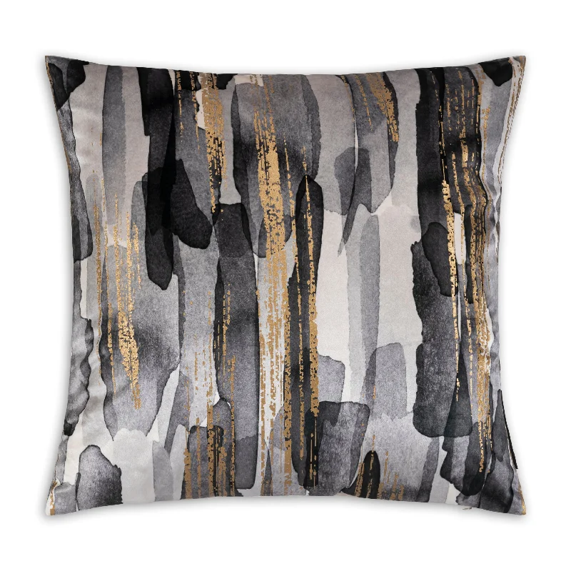 Plush Pillows for a Cozy BedInspire Me! Home Decor Elise Black Gold Pillow