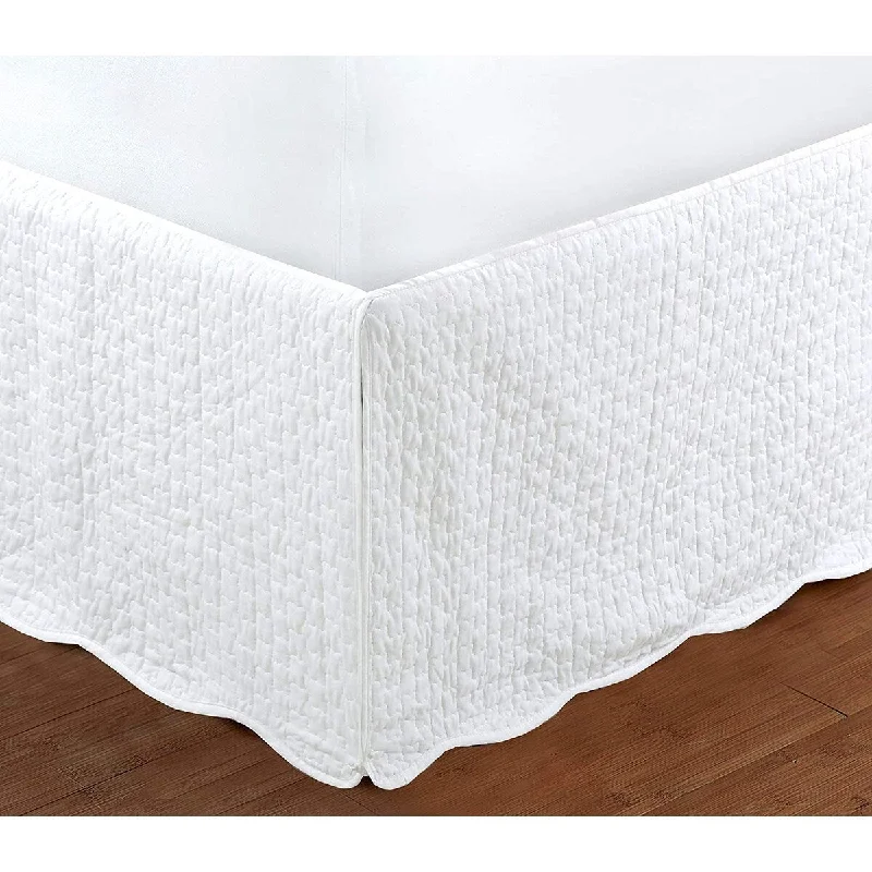 Checkered bed skirts for a classic patternWhite Quilted Bed Skirt Dust Ruffle Matelasse Tailored 16" Drop Checkered bed skirts for a classic patternWhite Quilted Bed Skirt Dust Ruffle Matelasse Tailored 16" Drop