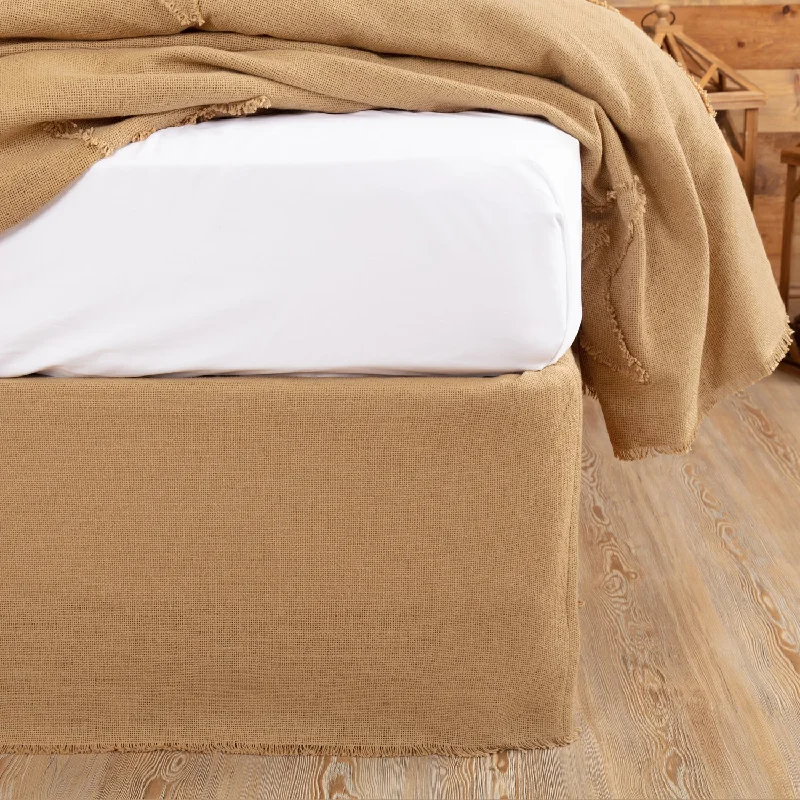 Bed skirts with a damask pattern for an elegant lookBurlap Natural Fringed Bed Skirt Bed skirts with a damask pattern for an elegant lookBurlap Natural Fringed Bed Skirt