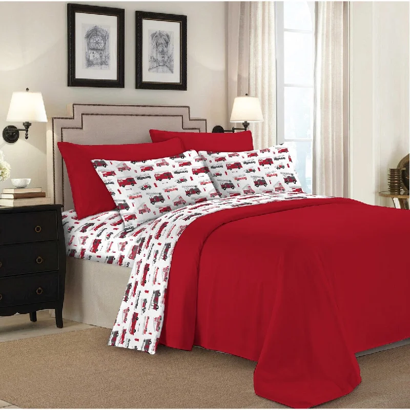 Twin - Size Sheet Sets with a Pillow ProtectorPorch & Den 160 GSM Deep Pocket Cotton Flannel Bed Sheet Set