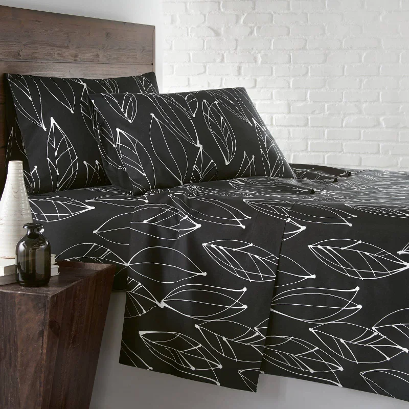 Flat Sheets with a High - Quality Finish for a Luxurious LookModern Foliage Sheet Set Flat Sheets with a High - Quality Finish for a Luxurious LookModern Foliage Sheet Set