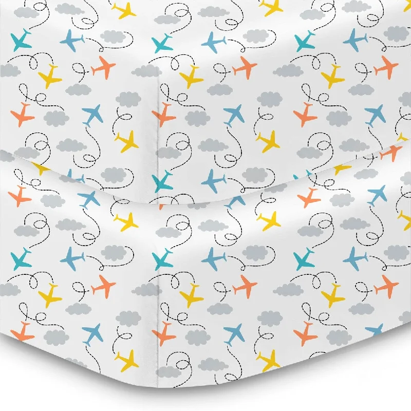 Hypoallergenic Silk Sheets for Sensitive SleepersBreathableBaby Cotton Percale Fitted Sheet, For 52" x 28"/132 x 71 cm Crib & Toddler Bed Mattress, Prints (2-Pack) Hypoallergenic Silk Sheets for Sensitive SleepersBreathableBaby Cotton Percale Fitted Sheet, For 52" x 28"/132 x 71 cm Crib & Toddler Bed Mattress, Prints (2-Pack)
