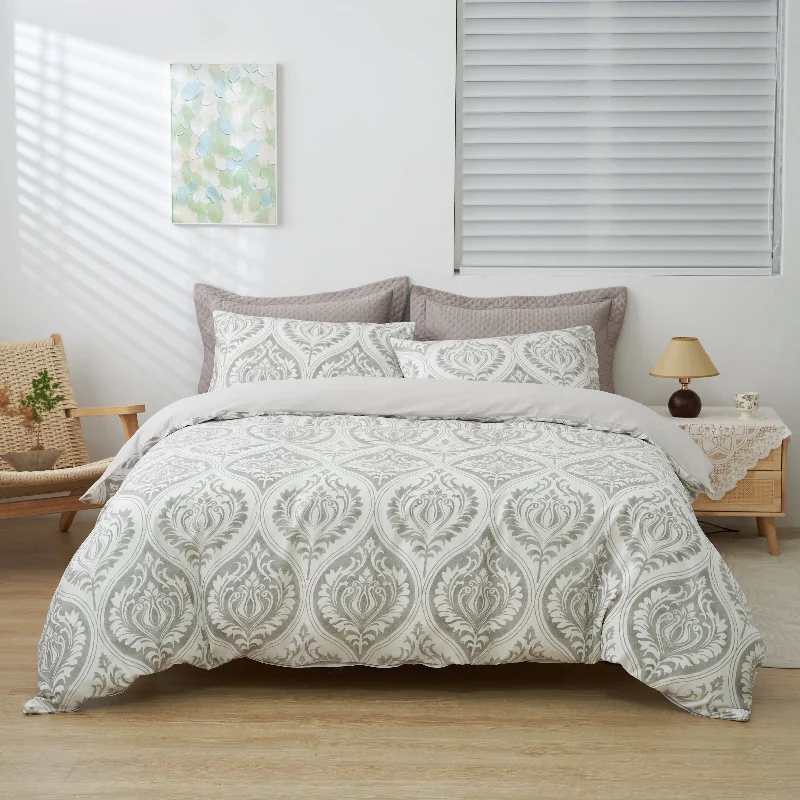 High - end luxury duvet covers for a top - tier sleep experienceTache Dreamy Moon Sky Ogee Damask Heather Gray White Duvet Cover (TB300) High - end luxury duvet covers for a top - tier sleep experienceTache Dreamy Moon Sky Ogee Damask Heather Gray White Duvet Cover (TB300)