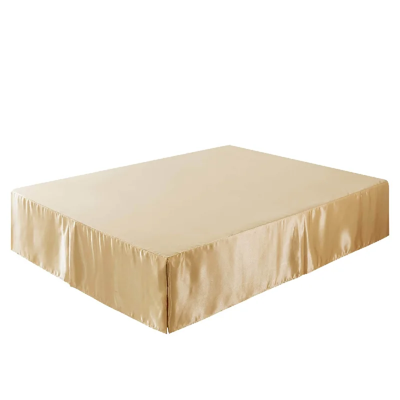 Bed skirts with a geometric print for a modern aestheticTache Satin Gold Caramel Latte Tailored Platform 14" Bed Skirt Dust Ruffle (BM4578) Bed skirts with a geometric print for a modern aestheticTache Satin Gold Caramel Latte Tailored Platform 14" Bed Skirt Dust Ruffle (BM4578)